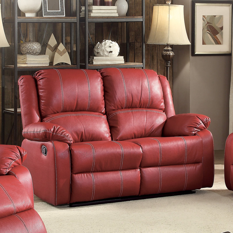 Red Barrel Studio® Swinford Faux Leather 60" Wide Pillow Top Arm